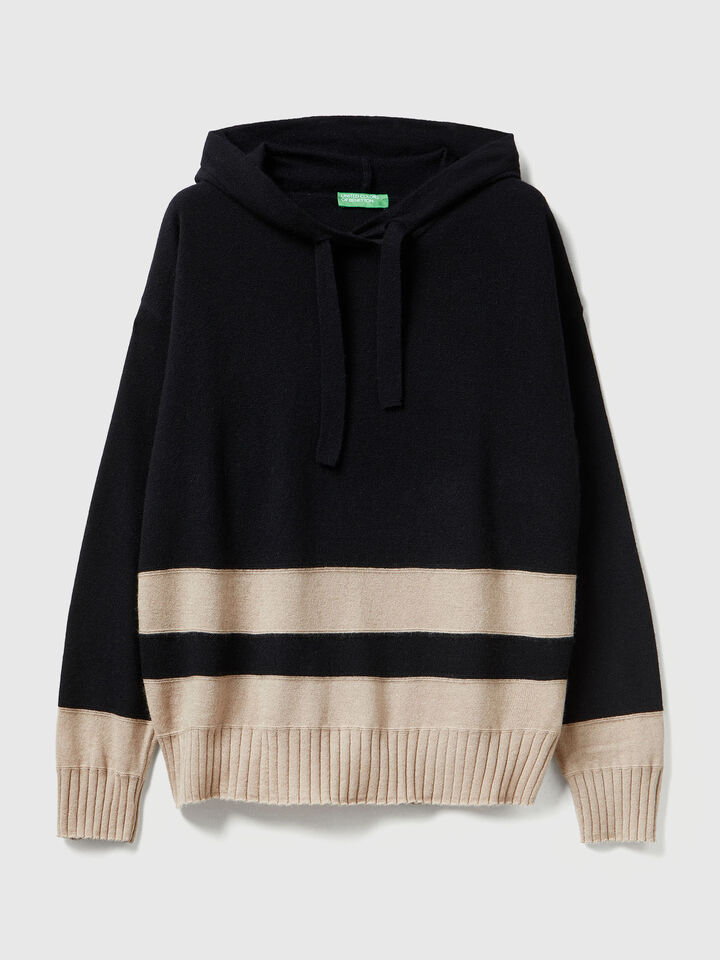 SWEATER W/HOOD Femme image number 5
